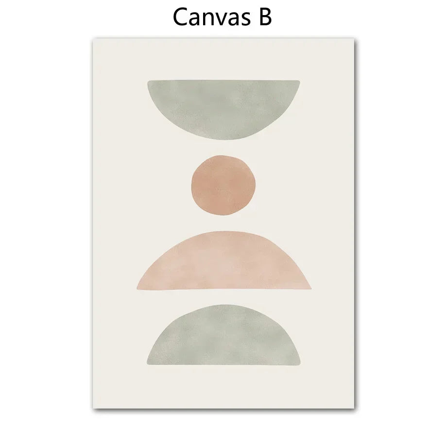 Scandinavian Simple Abstract Wall Art Bohemian Line Leaf Geometry HD Canvas Poster Prints Home Bedroom Living Room Decoration