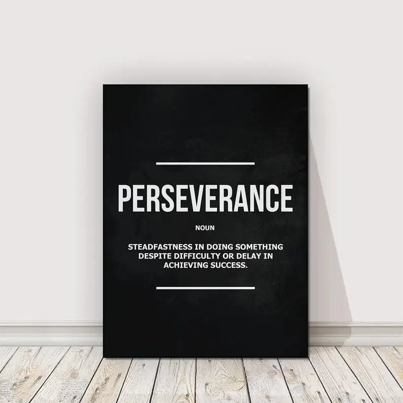 Motivational Hustle & Grind Canvas Art Poster - Execution Grit Talent Print for Office and Home Wall Decor
