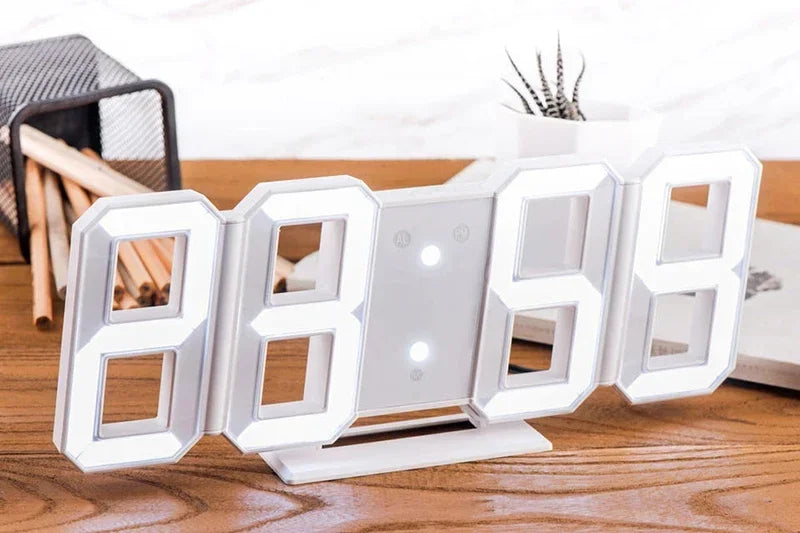 "Modern 3D LED Digital Wall Clock - Stylish Multifunctional Home Decor with USB Power, Perfect for European Interiors"