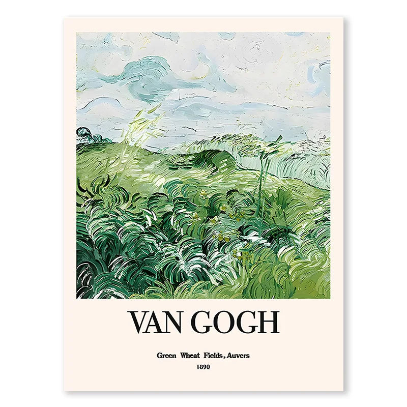 Green Botanical Vase La Mela Van Gogh Abstract Line Wall Art Canvas Painting Posters And Prints Pictures For Living Room Decor