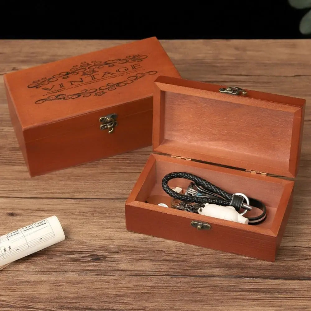 High Quality Storage Box For Gift Packaging Gorgeous Style Vintage Wood Color