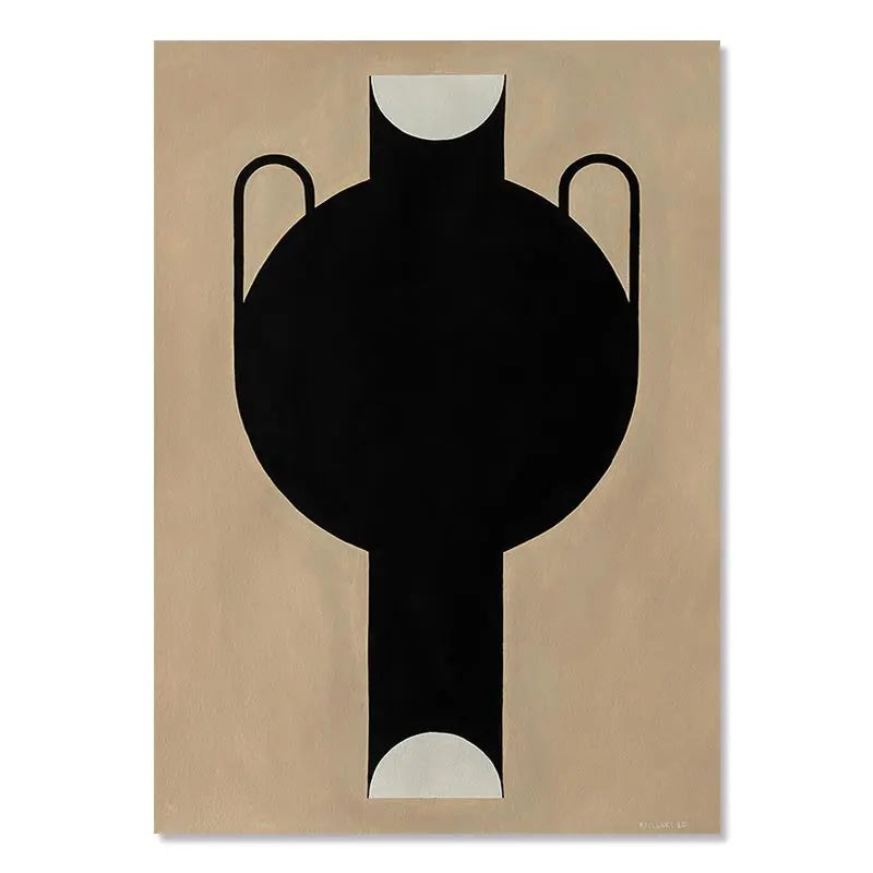 Abstract Line Lemon Flower Vase Geometry Nordic Poster Wall Art Prints Canvas Painting Wall Pictures For Living Room Decor