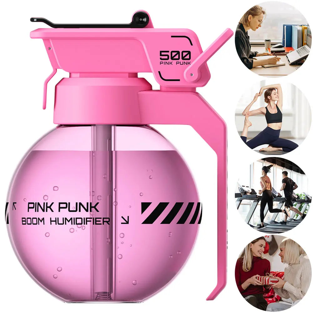 2025 Grenade Air Humidifier Essential Oil Diffuser Cyberpunk Decorative ir Diffuser Humidifier for Bedroom Home Office 500ml