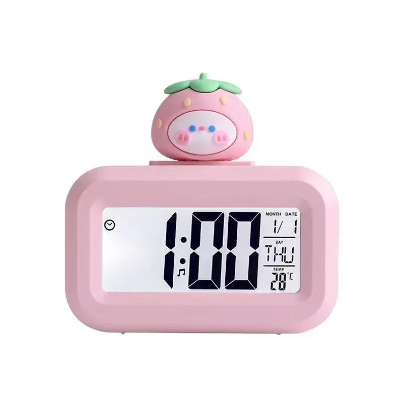 New Cartoon Music Stopwatch for Studying Time Management Date Countdown Timer Digital Table Clocks Reminder Desktop Alarm Clock