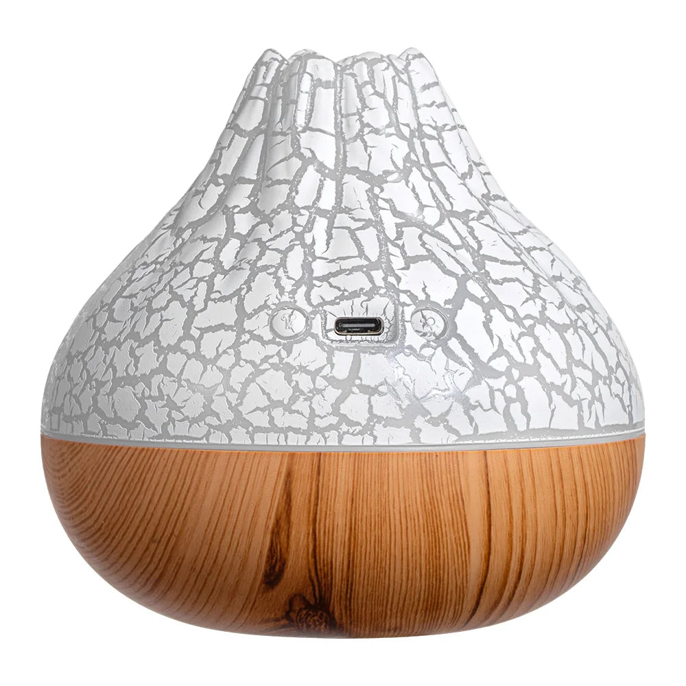 Volcano Air Humidifier 300ml Large Capacity Water Mist Aromatherapy Diffuser USB Desktop Humidifier with 7 Colorful Night Lights