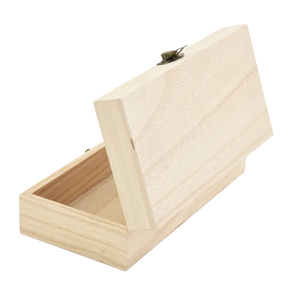 20*10*6 Cm Rectangular Durable Wooden Storage Box Retro Jewelry Box Gift Box Desktop Organizer Clamshell Container