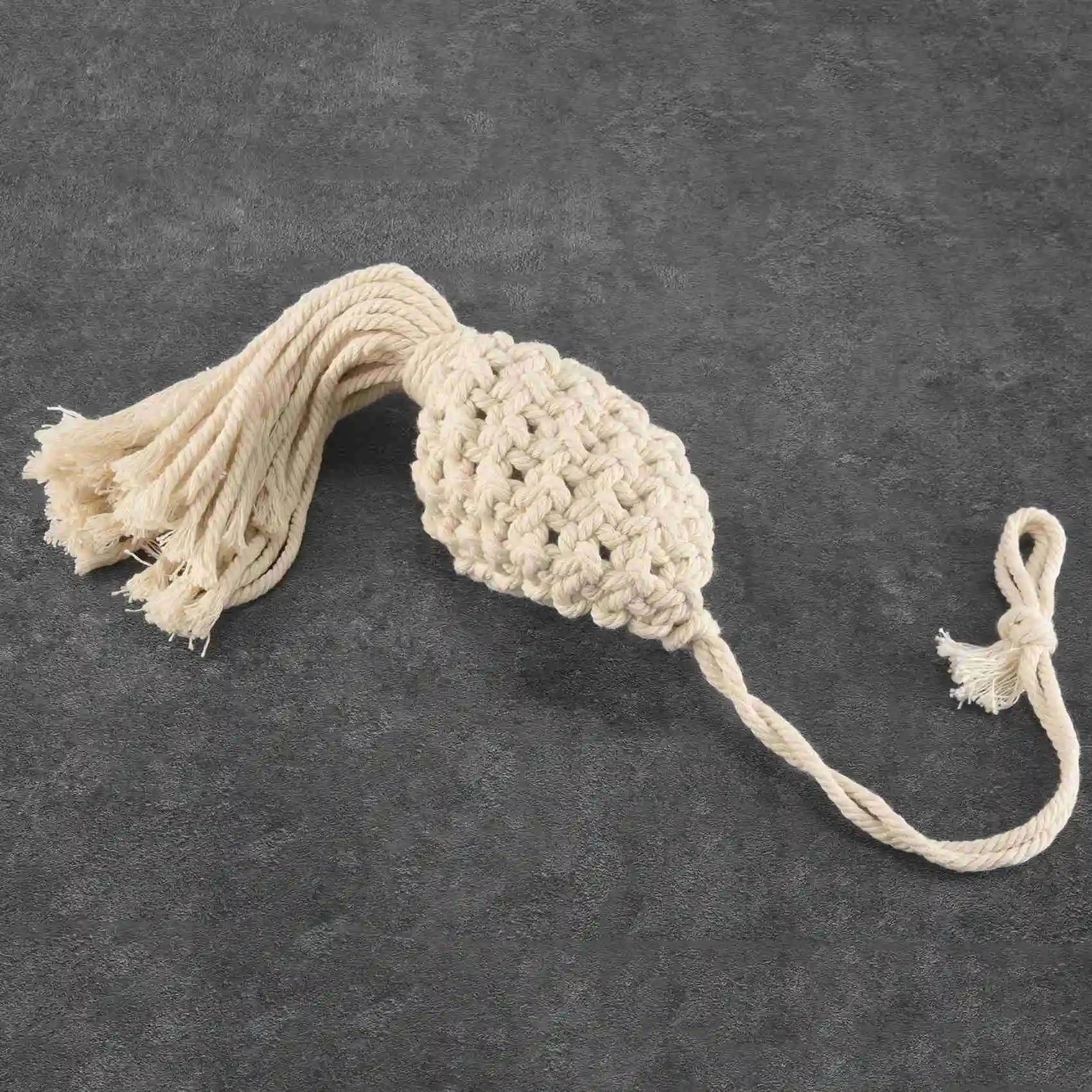PZHI-Boho Macrame Air Plant Hanger Tillandsia Hanging Basket Rope Holder Flower Home Decor