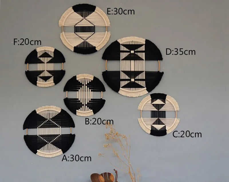 Mandala Room Decor Headboard Wall Tapestry Boho House Decoration Macrame Wall Hanging Cotton Woven Round Tapestry