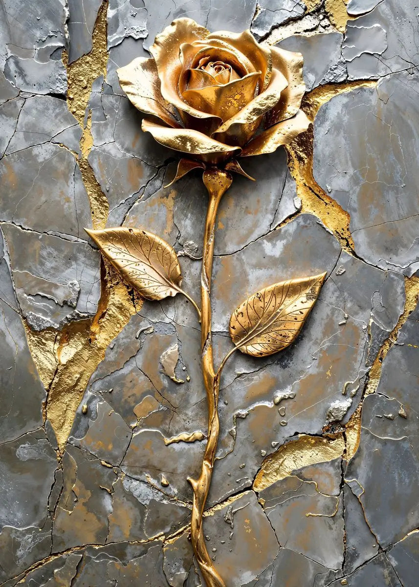 Golden Tree and Moon Abstract Painting Canvas Print, Luxury Wall Art, Minimalist Poster, Asian Style Pictures For Home Interior