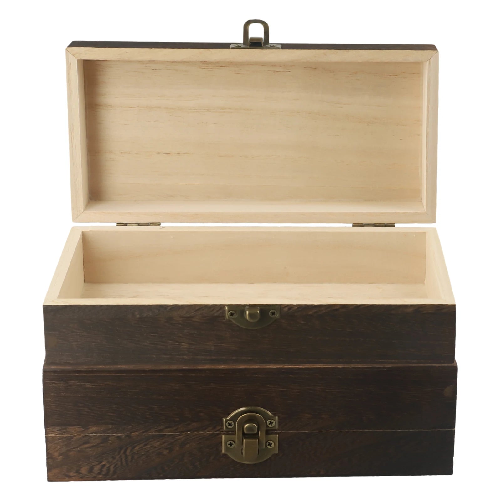 20*10*6 Cm Rectangular Durable Wooden Storage Box Retro Jewelry Box Gift Box Desktop Organizer Clamshell Container
