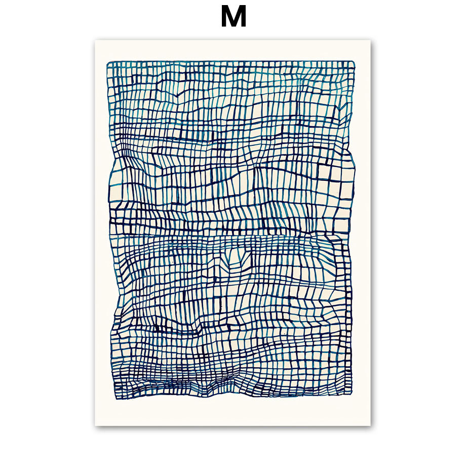 Pajama Girl Famous Painting Poster Line Mural Abstract Geometric Art Printed Canvas Figure Nordic Decorated Living Room Painting