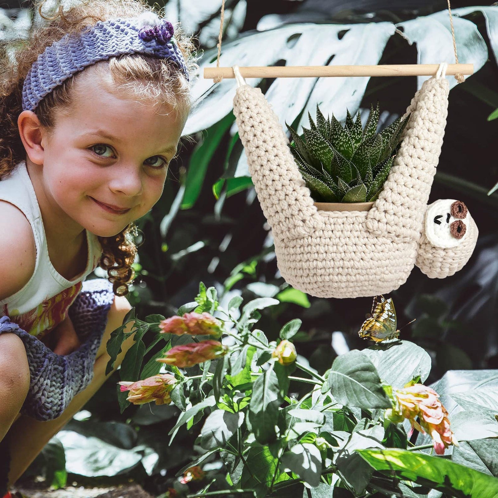 1pcs Sloth Gifts Sloth Plant Hanger For Succulent Pot Hanging Planter For Plant Lovers Planter Macrame Plant Hangers Home Decor