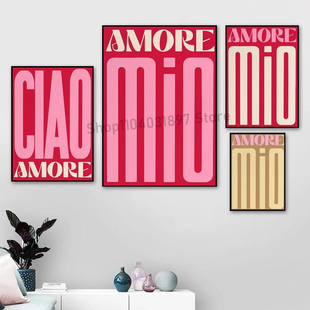 1pc Inspired Music Amore Mio Music Lyrics Gig Indie Rock Poster Self-adhesive Art Waterproof Paper Sticker House Room Wall Decor