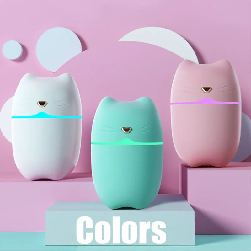 hot sale 3 in 1 Cute Cat Air Humidifier Diffuser USB Mist Maker Mini Humidificador with night light
