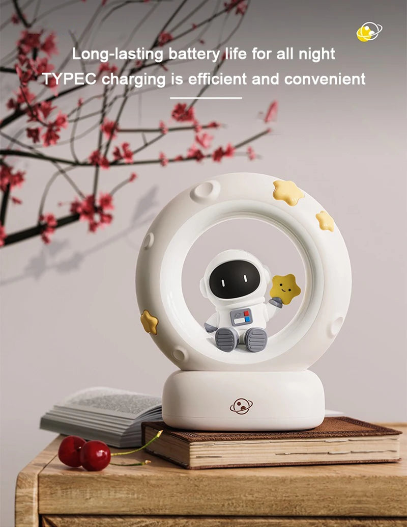 LED Night Light Panda Astronaut Bedside Sleeping Night Lights USB charging Silicone Children Gife Eye Protection Lamp Lighting