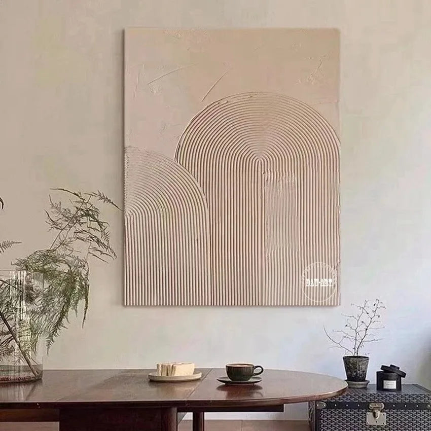Conceptual White Line Abstract Canvas Painting Living Room Modern Wall Art Home Decoration Painting Frameless Painting