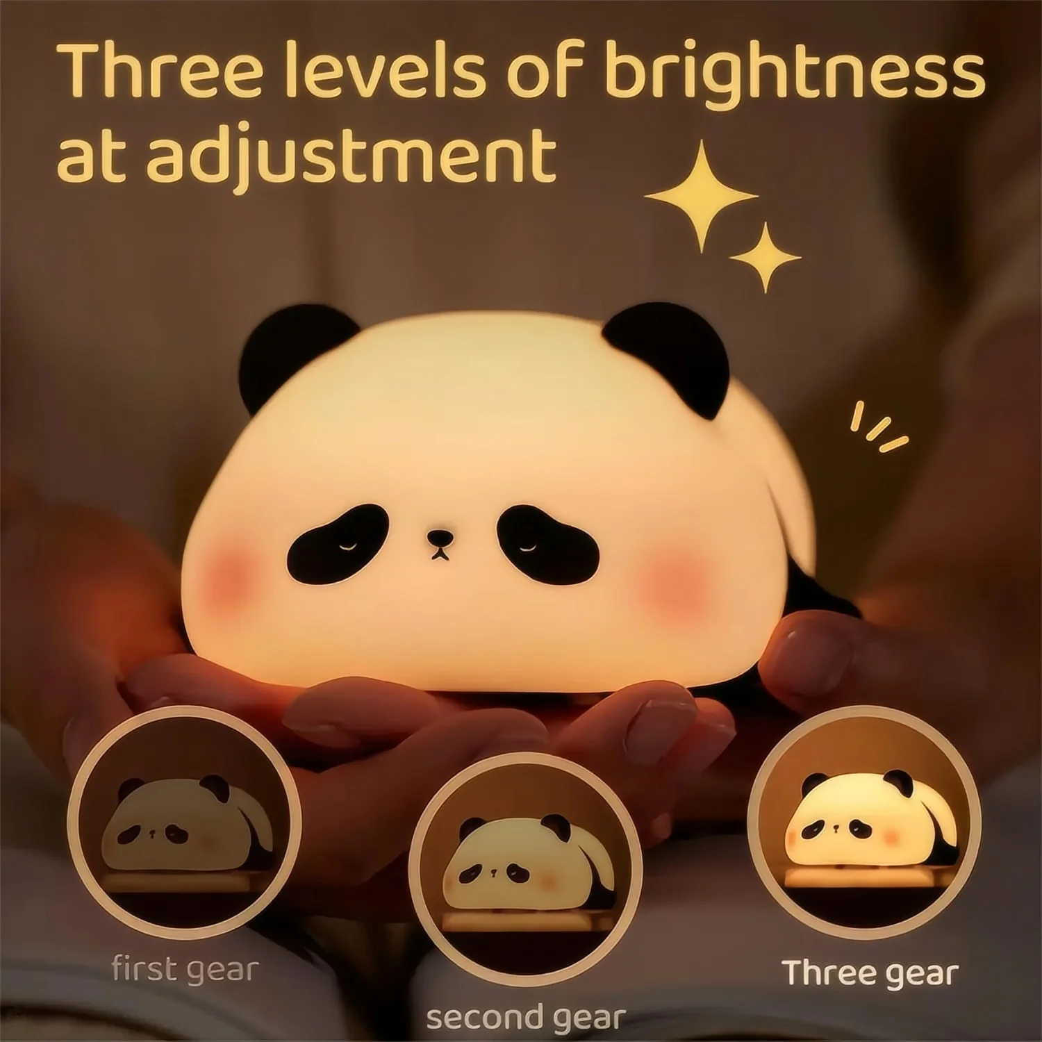 Cute LED Night Light Panda Sheep Rabbit Silicone Nightlights Timing USB Rechargeable For Bedroom Decoration Kids Birthday Gift