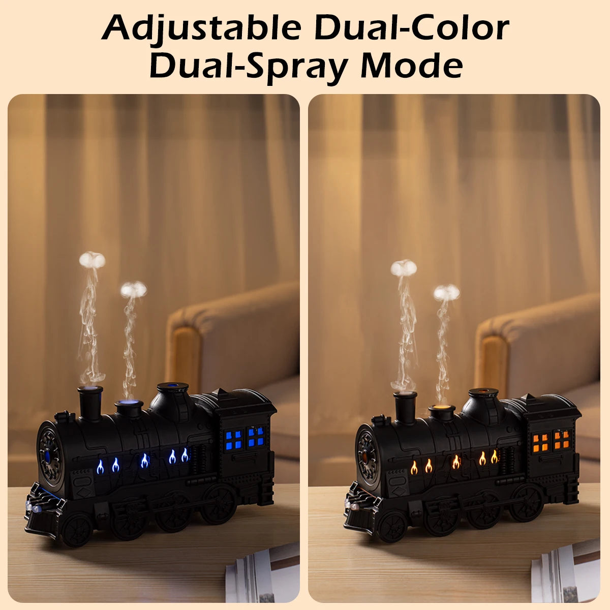 Train Air Humidifier Ultrasonic Aromatherapy Diffusers Mist Maker Fragrance Essential Oil Aroma Difusor Remote control