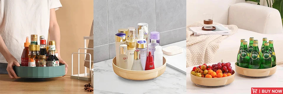 360° Rotatable Desktop Cosmetic Rack Bathroom Shelf Large-capacity Perfume Aromatherapy Skin Care Product Storage Rack Organizer