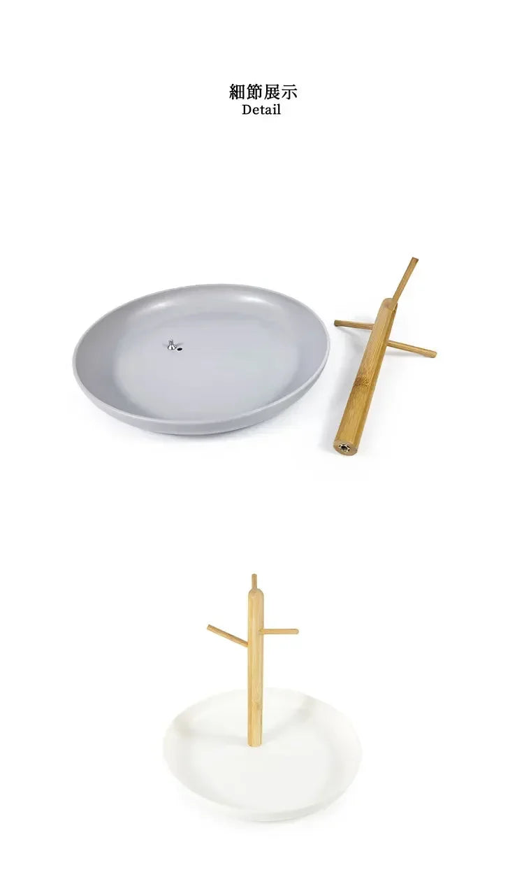 2024 New Nordic Bamboo Tree Branch Storage Tray Living Room Desktop Key Hanger Jewelry Display Frame