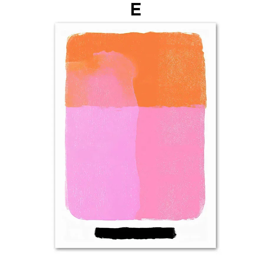 Modern Abstract Wall Art Pink Orange Picasso Lines Face Nude HD Canvas Print Poster Home Living Room Bedroom Decoration