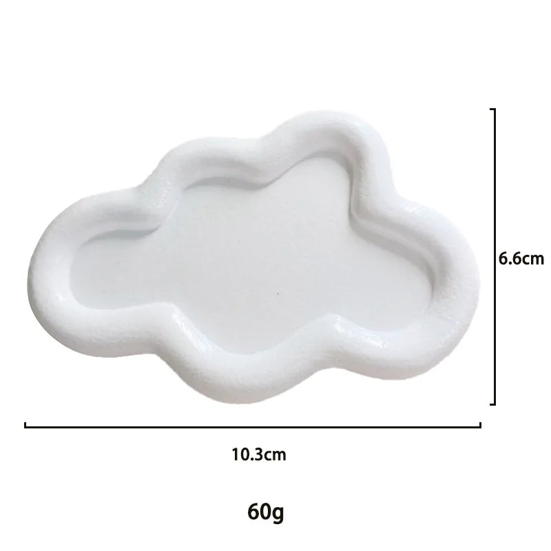 Creative Resin Trays Home Decor Jewelry Dish Heart Cloud Shape Storage Plate Organizer Watch Keys Holder Earrings Necklace Bowls