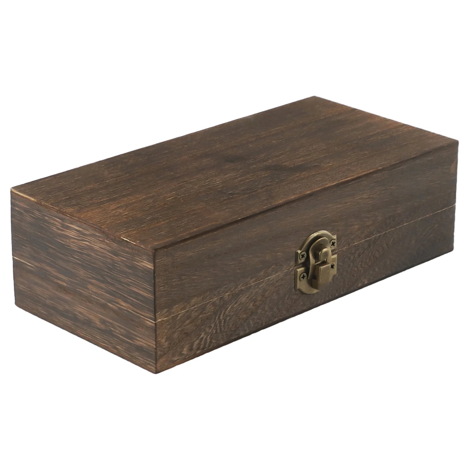 20*10*6 Cm Rectangular Durable Wooden Storage Box Retro Jewelry Box Gift Box Desktop Organizer Clamshell Container